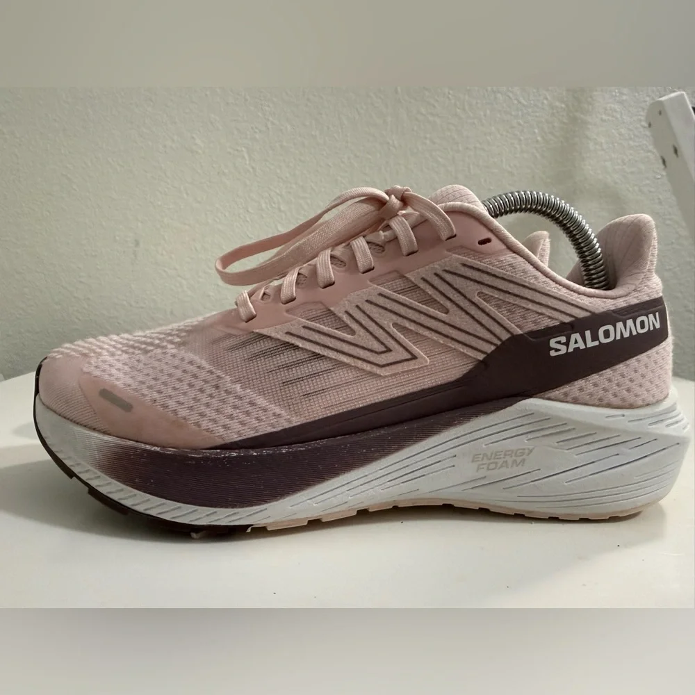 Salomon Aero blaze Women's Running Shoes - Pink and White - Picture 4 of 6